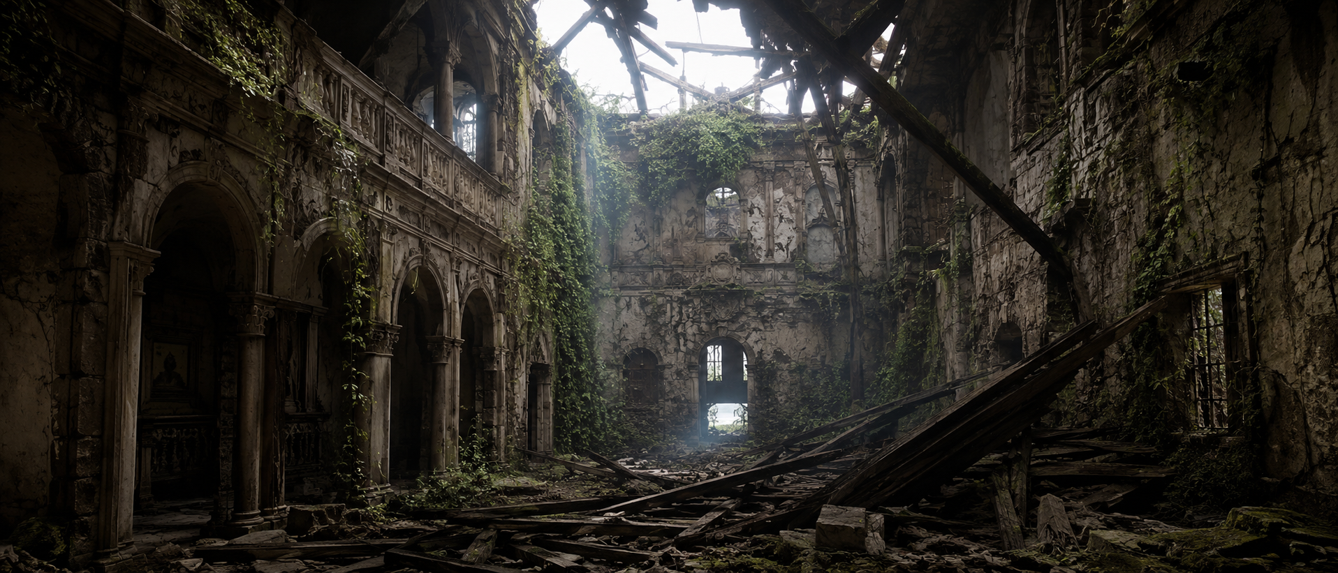 interior ruinas casa de las brujas bilbao Palacio Amézaga