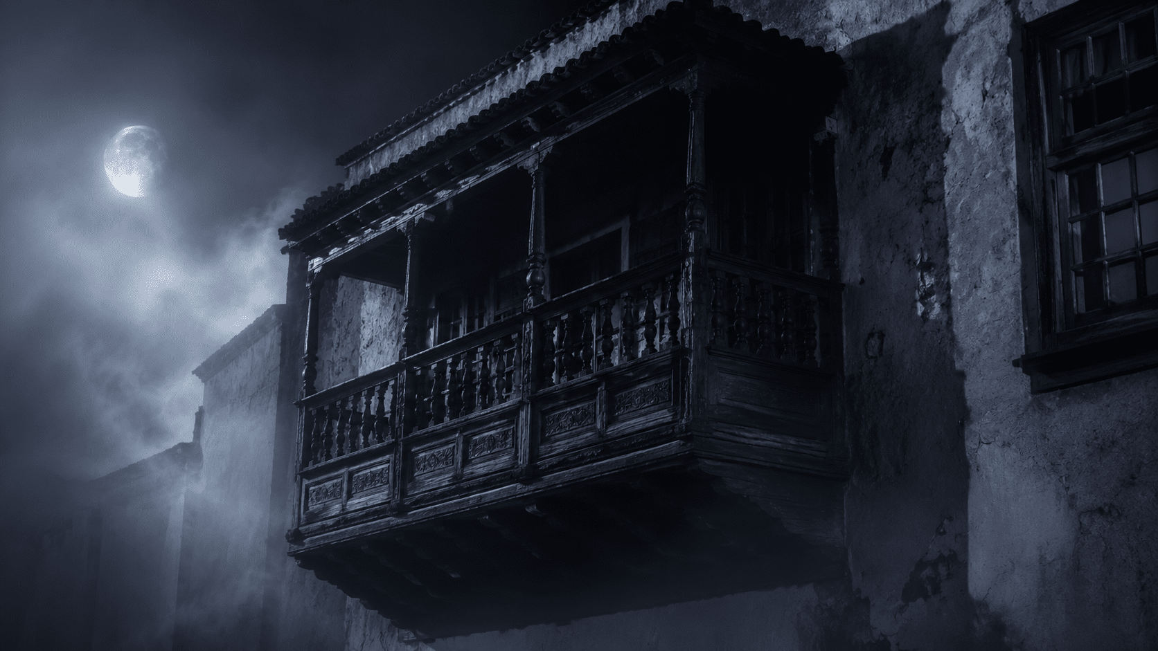 balcon canario tradicional la laguna misterio nocturno