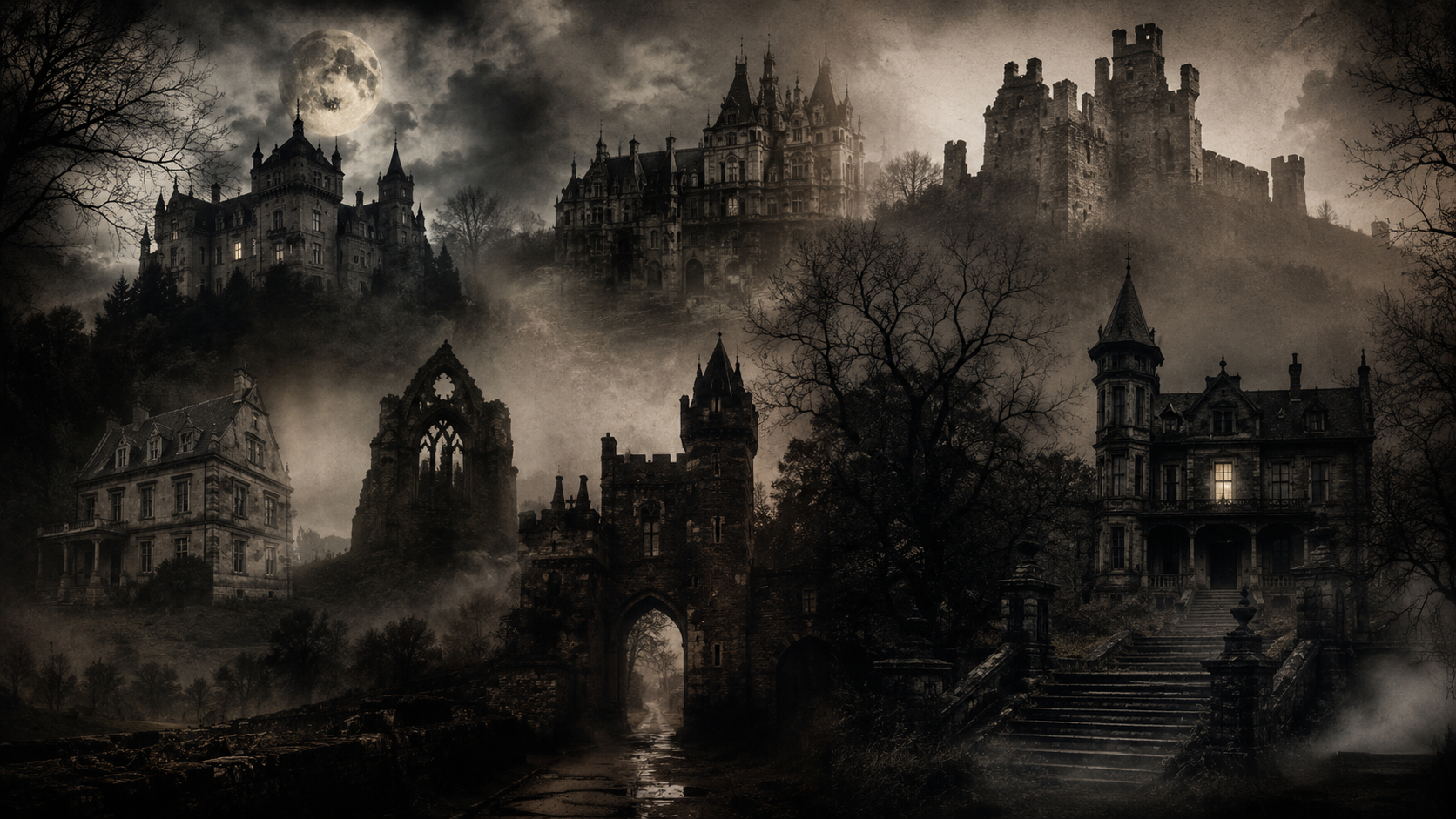 Casos Paranormales Más Famosos de la Historia: 7 Expedientes Analizados 2 casos paranormales más famosos de la historia collage de casas encantadas
