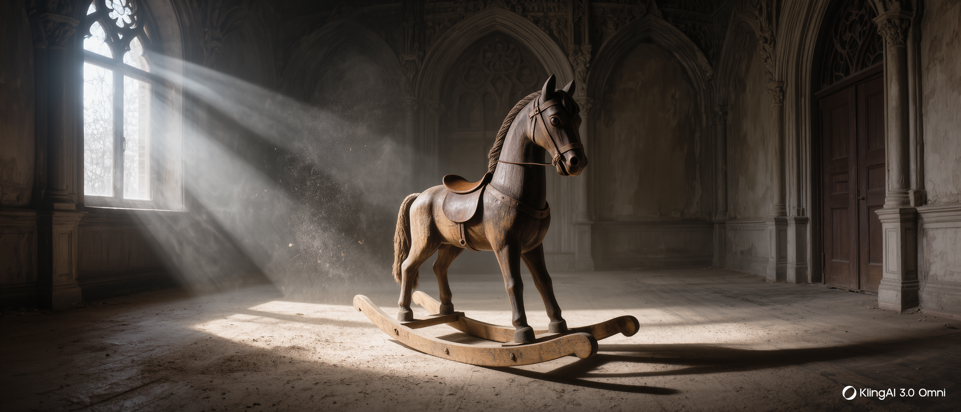 caballito de madera antiguo habitacion vacia fantasma niña