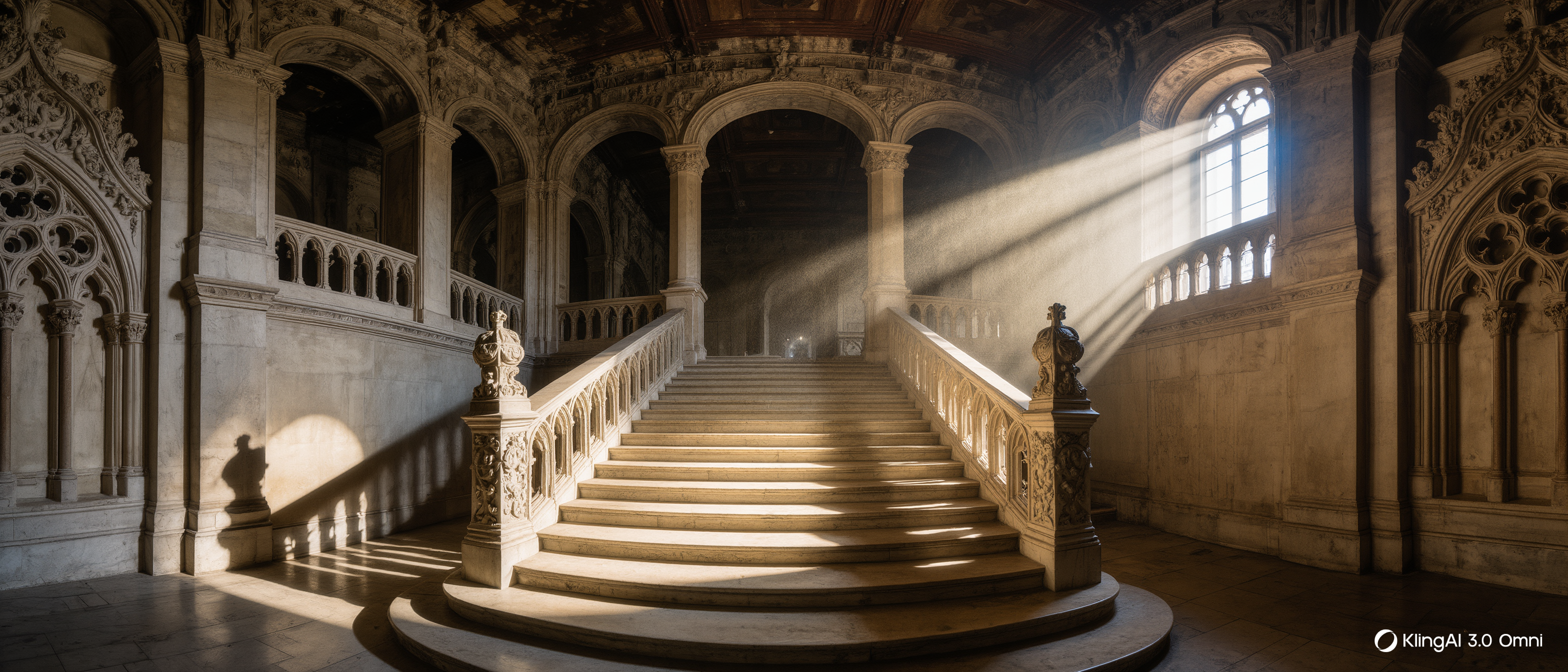 escalera interior palacio de linares fantasma