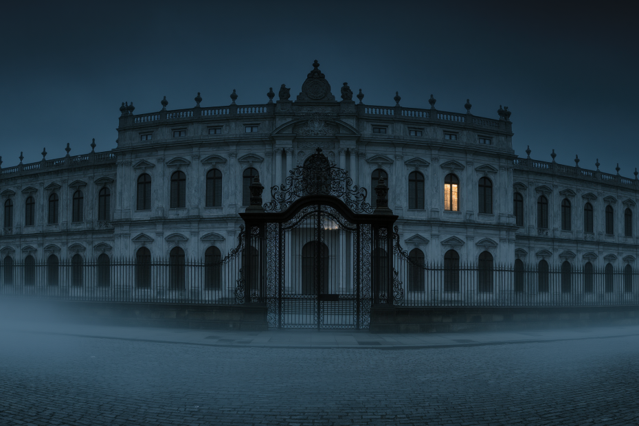 El Palacio de Linares y el fantasma de la niña Raimunda: la leyenda mas inquietante de Madrid 1 palacio de linares fantasma fachada nocturna con niebla